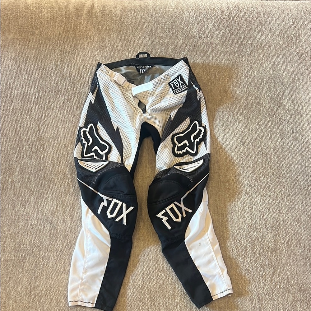Fox Racing youth Black and White Motocross Pants